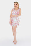 Conjunto de blusa y falda floral