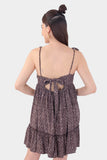 Vestido corto de tirantes con niveles