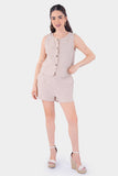 Conjunto de chaleco y falda short