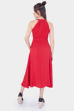 Vestido midi con escote halter