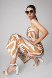 Jumpsuit de tirantes y pierna ancha