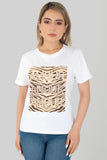 Playera de manga corta con estampado