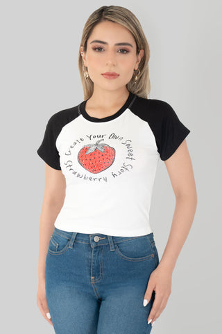 Playera de manga corta con estampado