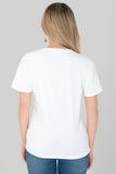 Playera de manga corta con aplicaciones