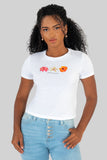 Playera de manga corta con estampado