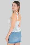 Blusa de tirantes floral con amarre
