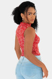 Playera sin mangas cuello alto