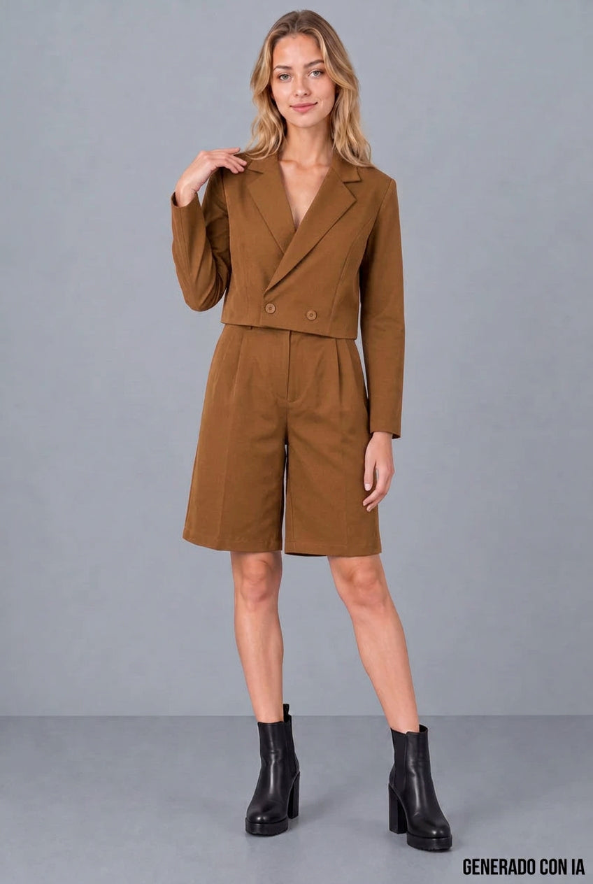 Conjunto saco con short largo