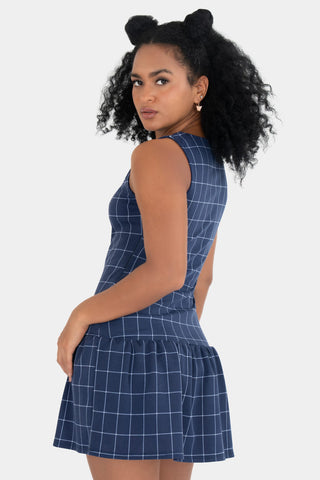 Vestido sin mangas a cuadros