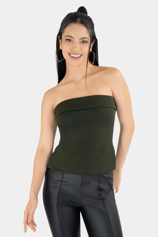 Blusa strapless