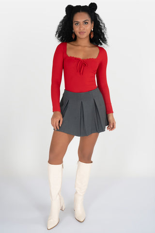 Falda tableada con short