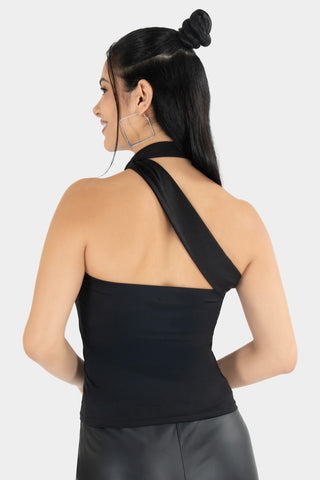 Blusa strapless con banda
