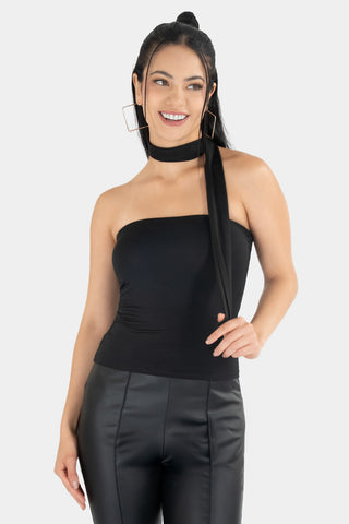 Blusa strapless con banda