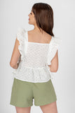 blusa sin manga de eyelet con escarola y jaretas en costados (7155372785706)