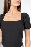 Blusa manga corta abullonada look corset (7452390293546)