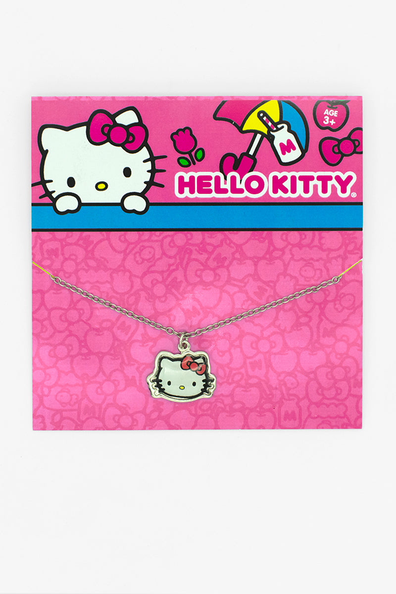 Collar silueta Hello Kitty clasica gota resina (6905916620842)
