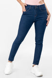 jeans skinny básico tiro medio con bolsas