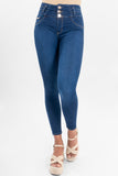 Jeans skinny corte colombiano pretina ancha