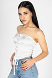 Blusa corset con cintas
